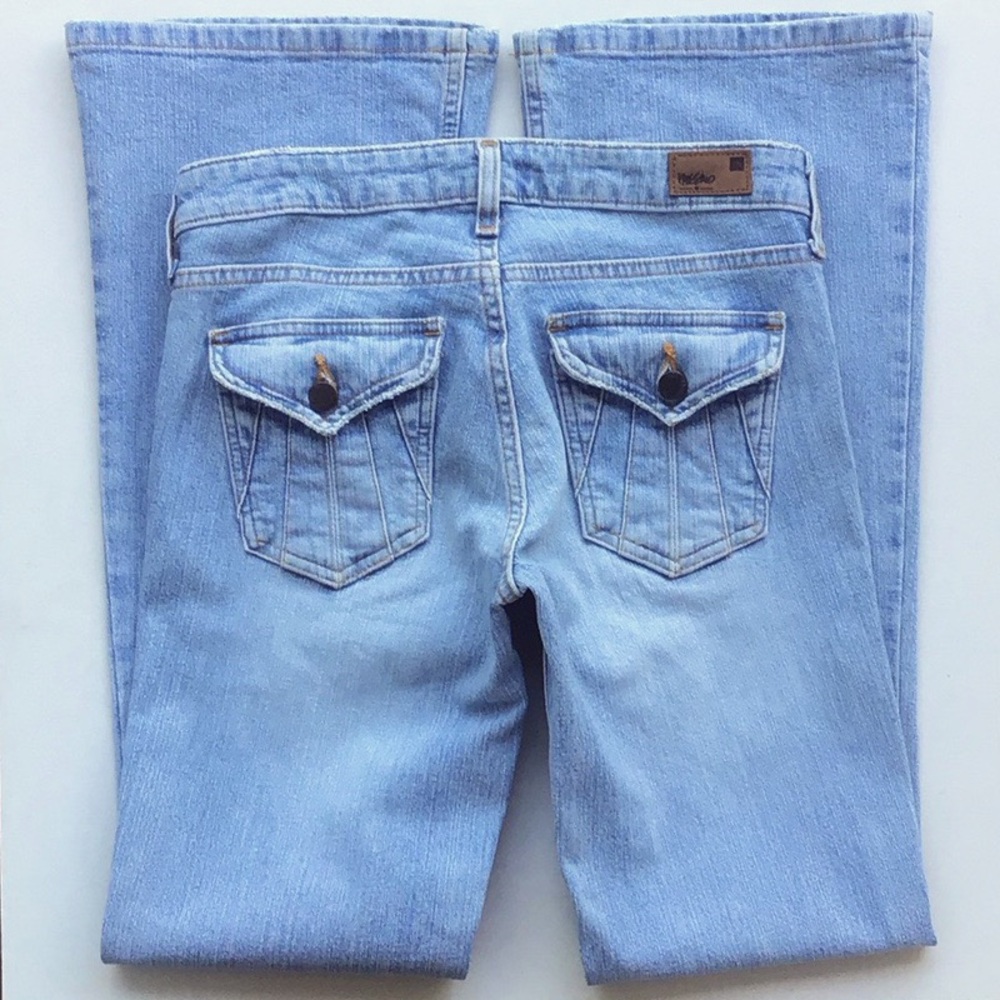 Y2K vintage Mossimo flare wide bell bottom Light Blue Denim Jeans